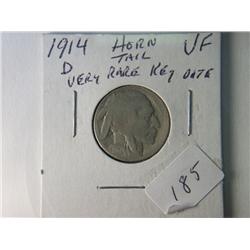1914-D VF BUFFALO NICKEL RARE KEY DATE