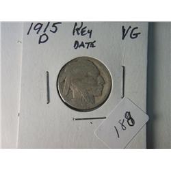 1915-D VG BUFFALO NICKEL KEY DATE