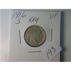 1916-S VF BUFFALO NICKEL KEY DATE