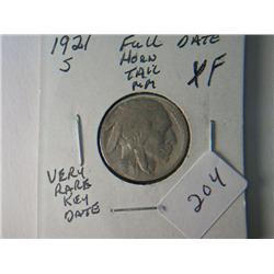 1921-S XF BUFFALO NICKEL RARE KEY DATE