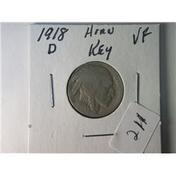 1918-D VF BUFFALO NICKEL KEY DATE