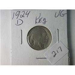 1924-D VG  BUFFALO NICKEL 