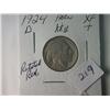 Image 1 : 1924-D XF +  BUFFALO NICKEL ROTATED REVERSE
