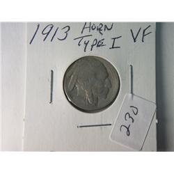 1913-P VF TYPE-1 BUFFALO NICKEL