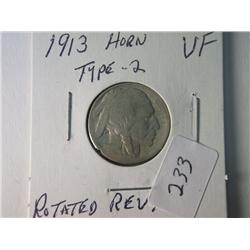 1913 V F TYPE-2 BUFFALO NICKEL