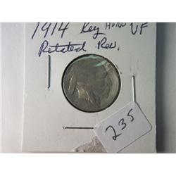 1914 VF BUFFALO NICKEL ROTATED REVERSE KEY DATE