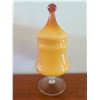 Image 1 : Amberina Style Footed Glass Apothecary Jar