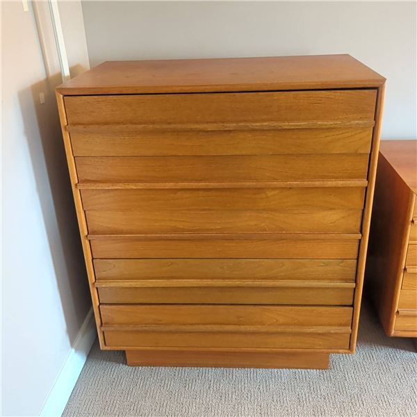 Vintage Teak Tallboy Chest Of Drawers