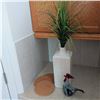 Image 1 : Murano Glass Rooster 10x8 w/ Decorative Ceramic Vase & Cork Trivets