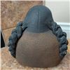 Image 4 : Ceramic Figurine with Braided Hair, Unique Candle Stand & Faux Succulent House Plant