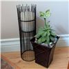 Image 5 : Ceramic Figurine with Braided Hair, Unique Candle Stand & Faux Succulent House Plant