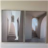 Image 1 : Framed Architectural Photograph on Canvas Diptych 33 Inches Tall