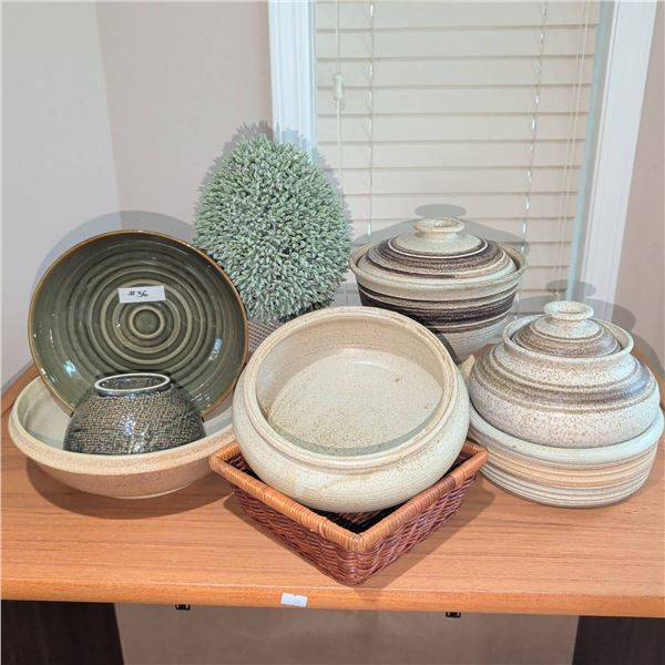 Stoneware Pottery Bowls, Lidded Casseroles, Croc & More