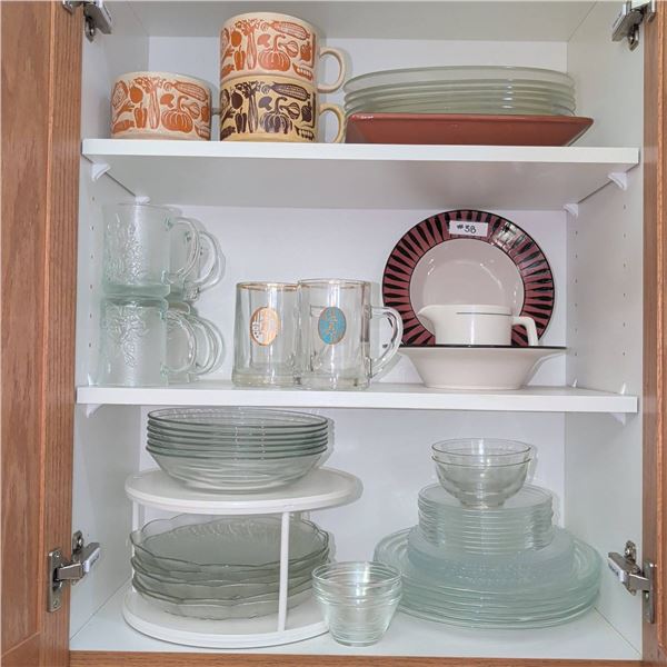 Glassware and Ceramic Dinnerware Lot