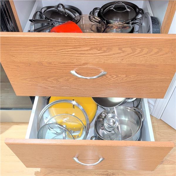 Kitchen Steel - Lidded Pots, Pans, Colander &