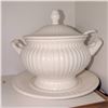 Image 3 : White Ceramic Soup Tureen Set, Faux Greenery & Decorative Pitcher