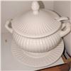 Image 4 : White Ceramic Soup Tureen Set, Faux Greenery & Decorative Pitcher