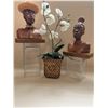 Image 1 : Carved Wood Busts and Artificial Orch