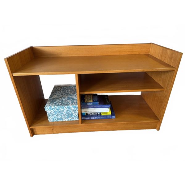 Wooden Open Shelving Unit with Divider