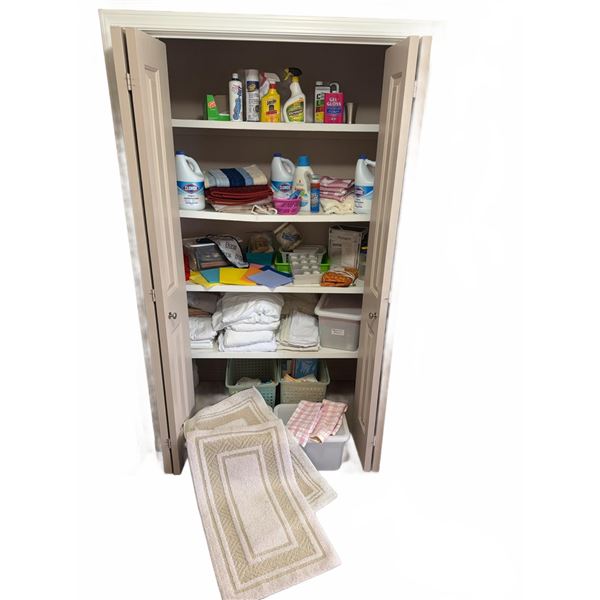 Cleaning Supplies and Linens Lot