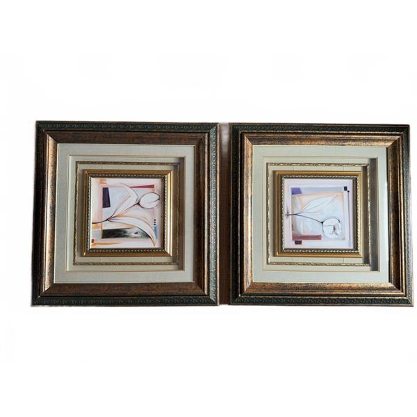 Framed Abstract Floral Prints