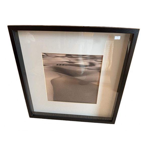 Framed Black and White Desert Photograph