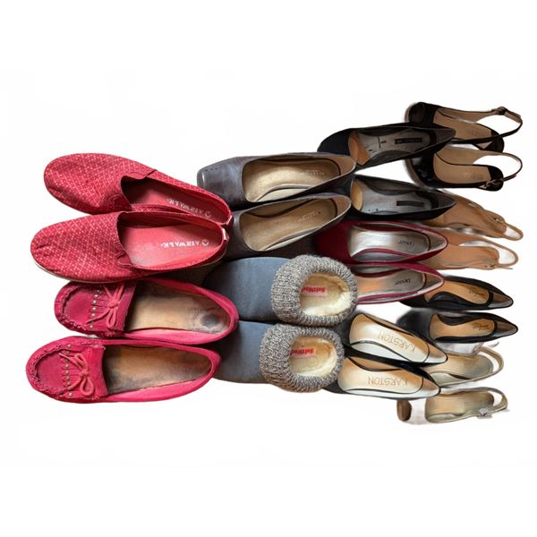 Women's Shoes and Slippers, 10 Pairs-size 8