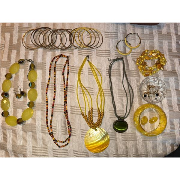 Costume Jewelry Lot With Bangles and