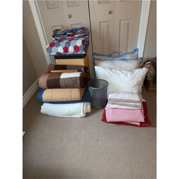 Linens, Blankets, and Laundry Hamper
