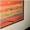 Image 3 : Framed Abstract Painting on Board With Circular Motifs