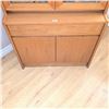 Image 3 : Teak 2 Piece Modern Minimalist China Hutch - Contents Not Included