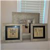 Image 1 : Framed Egyptian Motif Wall Hangings - 3D Shadow Box Scriptures w/ Decorative Mirror 20x20