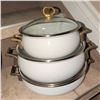 Image 10 : Beautiful Servingware Collection - Ivory/Gold Pots  Pottery & Ceramics