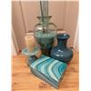 Image 1 : Decorative Vase, Candle Holder, and Jewelry Box Set. Teal Tiffany Green