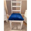 Image 4 : White Wood Desk with Chair, Lamp, and Wasteb
