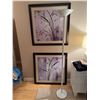 Image 3 : Framed Botanical Art Prints with Vintage Lamp w/dimmer