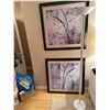 Image 4 : Framed Botanical Art Prints with Vintage Lamp w/dimmer