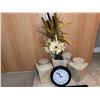 Image 4 : Home Decor Lot With Wall Art and Clock