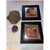 Image 2 : 2 Framed Pottery Prints and 2 Masks