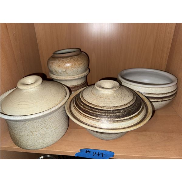 Ceramic Bowls and Covered Pots