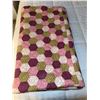 Image 1 : Handmade Quilt with Patterned Fabric
