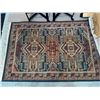Image 2 : Geometric Pattern Area Rug with Fringe