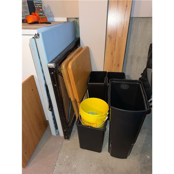 Folding Tables, Waste Bins, and Misc