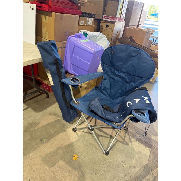Pair of MAC high back canvas lawn chairs