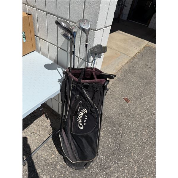 Golf clubs and bag