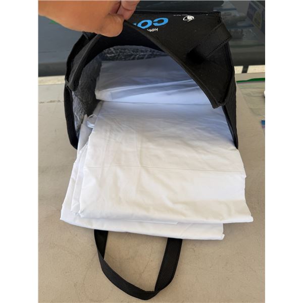 Sheets and cooler bag