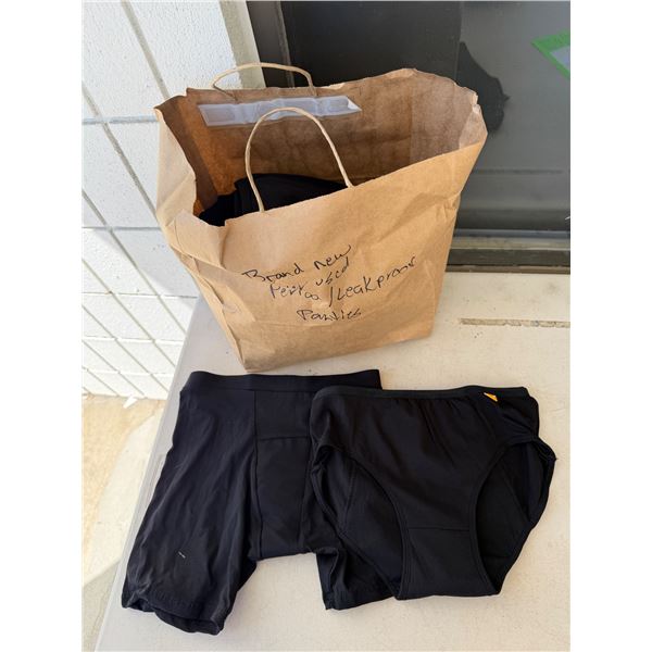 Brand new never used. Leap proof panties assorted.