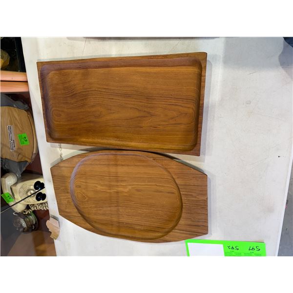 Teak? Cutting boards and serving tray