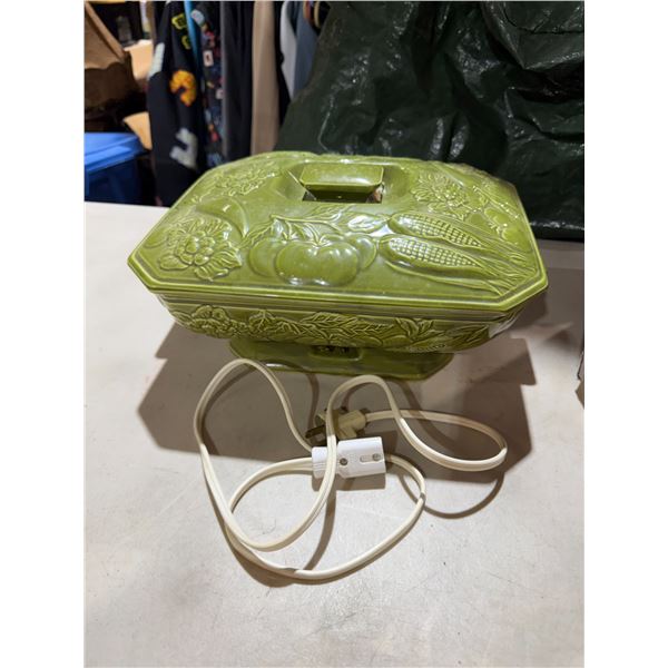 Vintage heated pottery dish