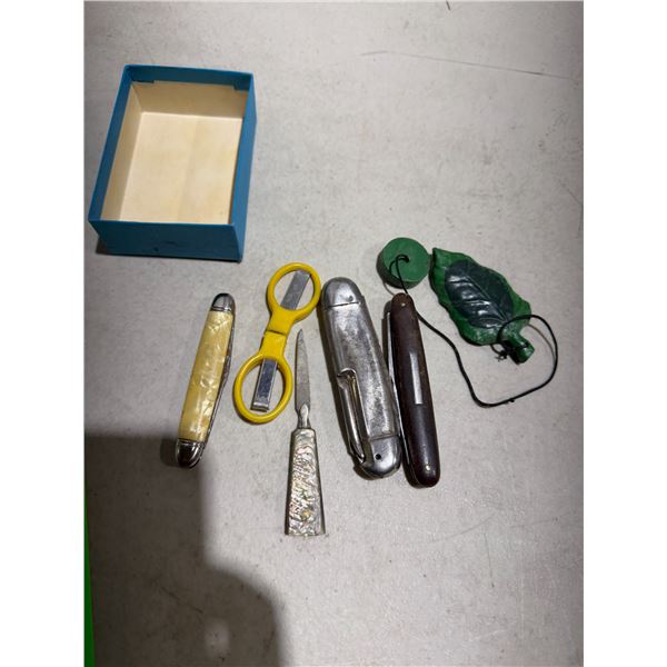 Pocket knives and other items
